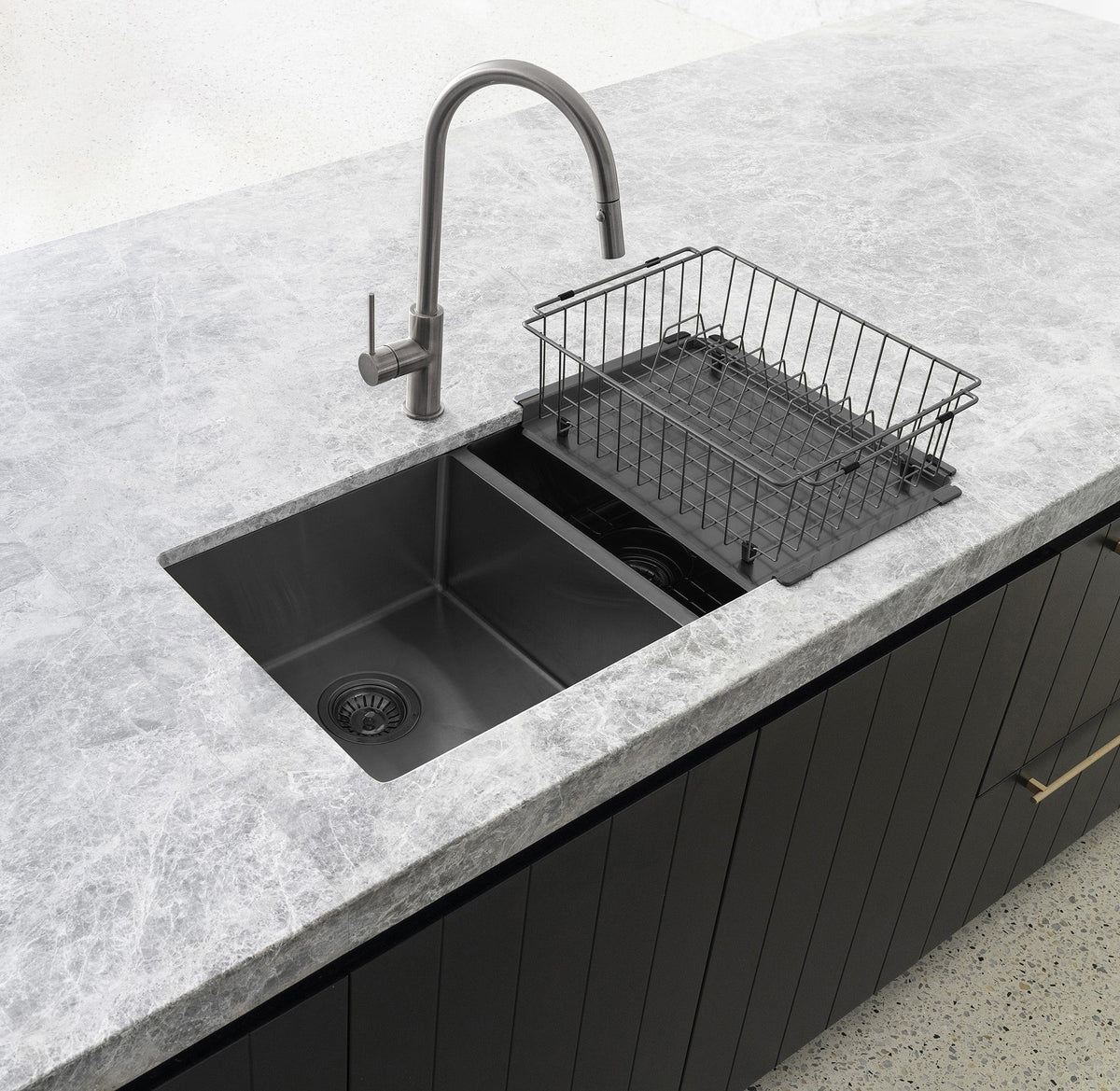 Meir Lavello Dish Rack PVD Gunmetal Black