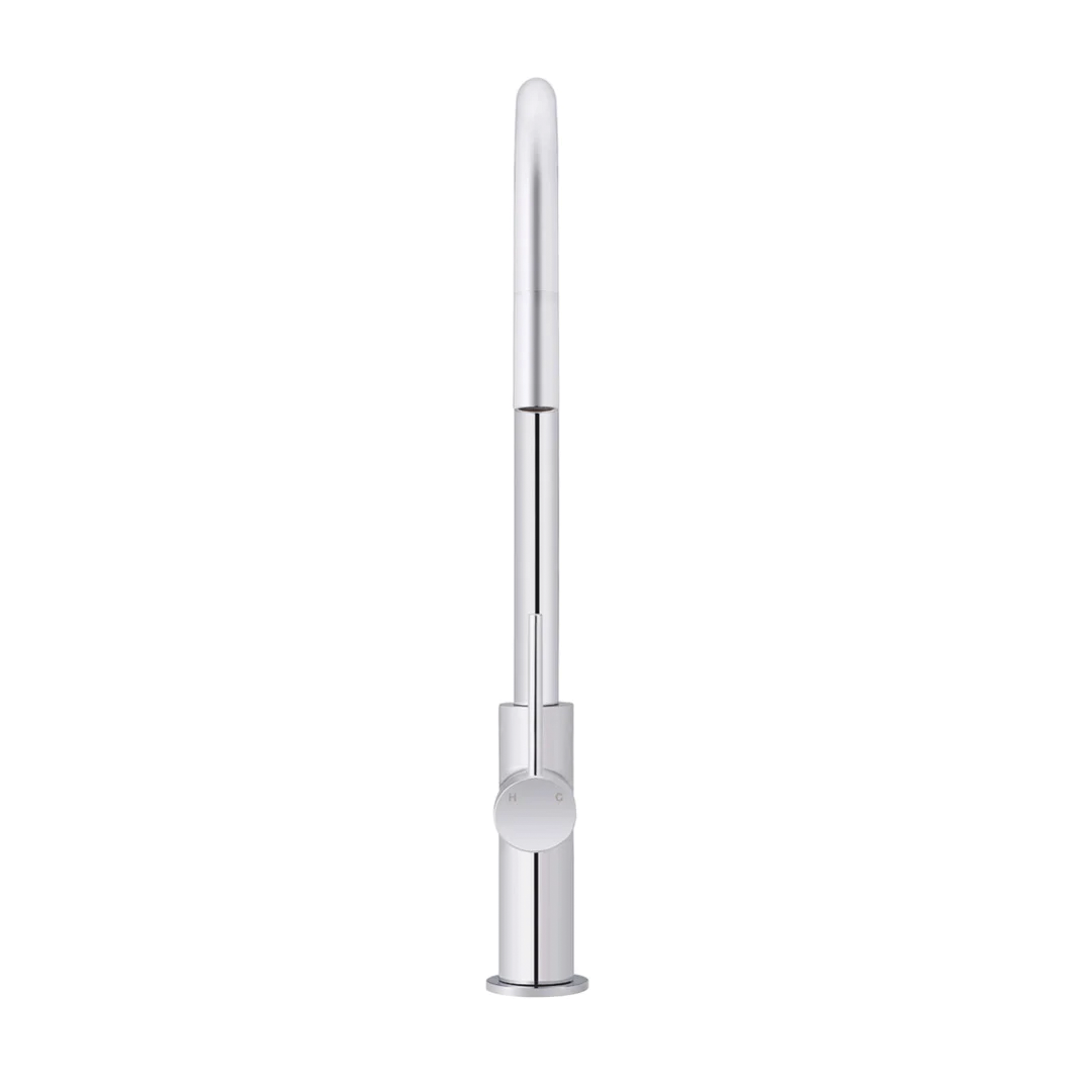 Elite Design Studio -  Meir Round Piccola Pencil Handle Pull Out Kitchen Mixer Tap Polished Chrome