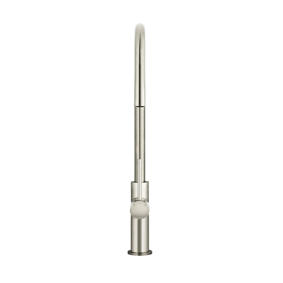 Elite Design Studio -  Meir Round Piccola Pencil Handle Pull Out Kitchen Mixer Tap Brushed Nickel