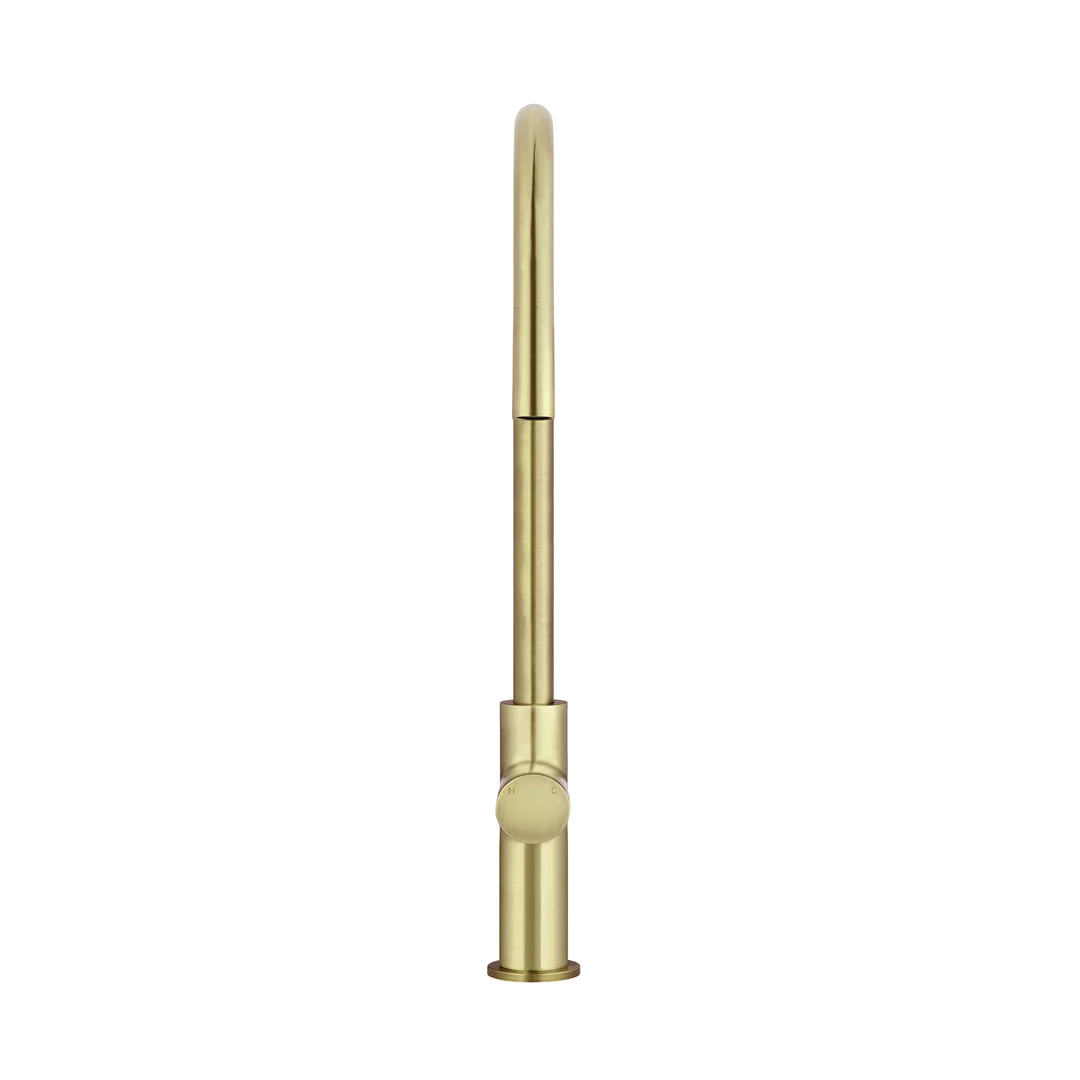 Elite Design Studio -  Meir Round Piccola Pinless Handle Pull Out Kitchen Mixer Tiger Bronze