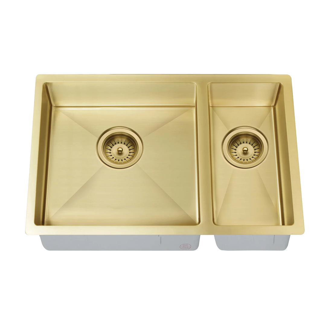 Elite Design Studio -  Meir Lavello One and Half Bowl Kitchen Sink 670x440mm Tiger Bronze