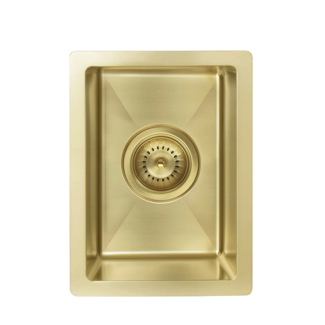 Elite Design Studio -  Meir Lavello Single Bowl Kitchen Sink 380x440mm Tiger Bronze