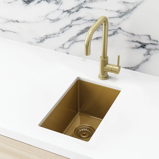 Elite Design Studio -  Meir Lavello Single Bowl Kitchen Sink 380x440mm Tiger Bronze