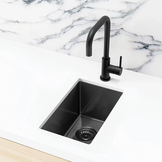 Elite Design Studio -  Meir Lavello Single Bowl Kitchen Sink 380x440mm PVD Gunmetal Black