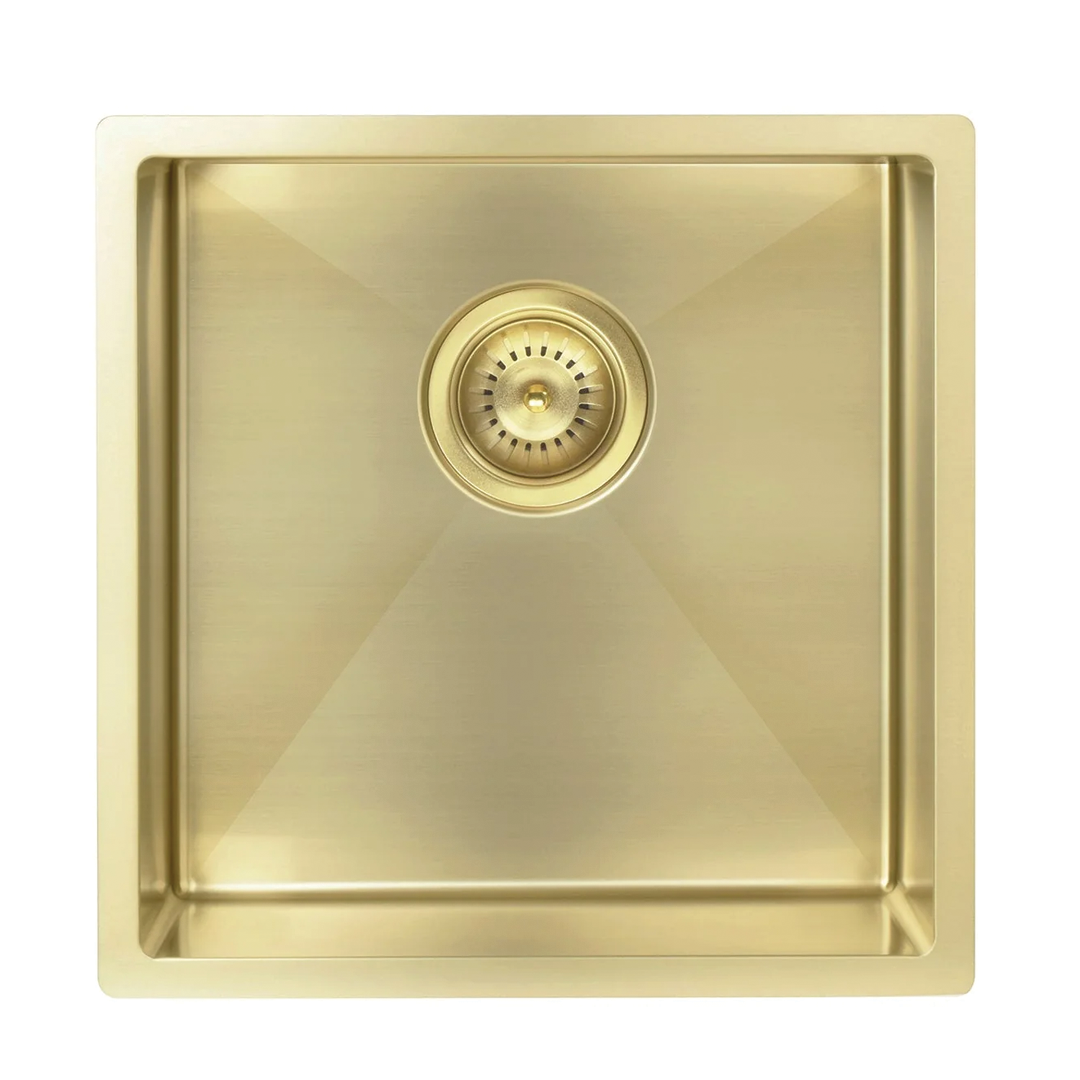 Elite Design Studio -  Meir Lavello Single Bowl Kitchen Sink 450 x 450 PVD Tiger Bronze