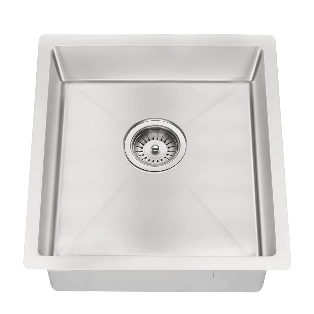 Elite Design Studio -  Meir Lavello Single Bowl Kitchen Sink 450 x 450 PVD Brushed Nickel