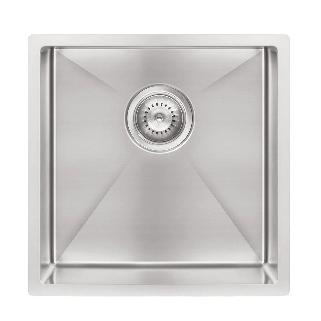 Elite Design Studio -  Meir Lavello Single Bowl Kitchen Sink 450 x 450 PVD Brushed Nickel