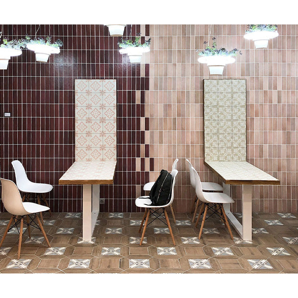 132x132mm Equipe Ceramicas -  Magma Burgundy