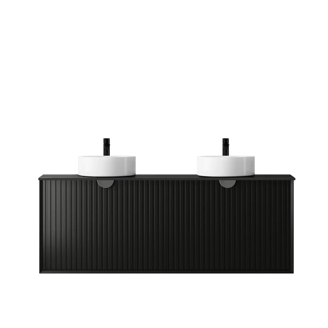 Otti - 1500wx550hx460d Marlo Matt Black 1500mm Wall Hung Vanity (Cabinet Only)