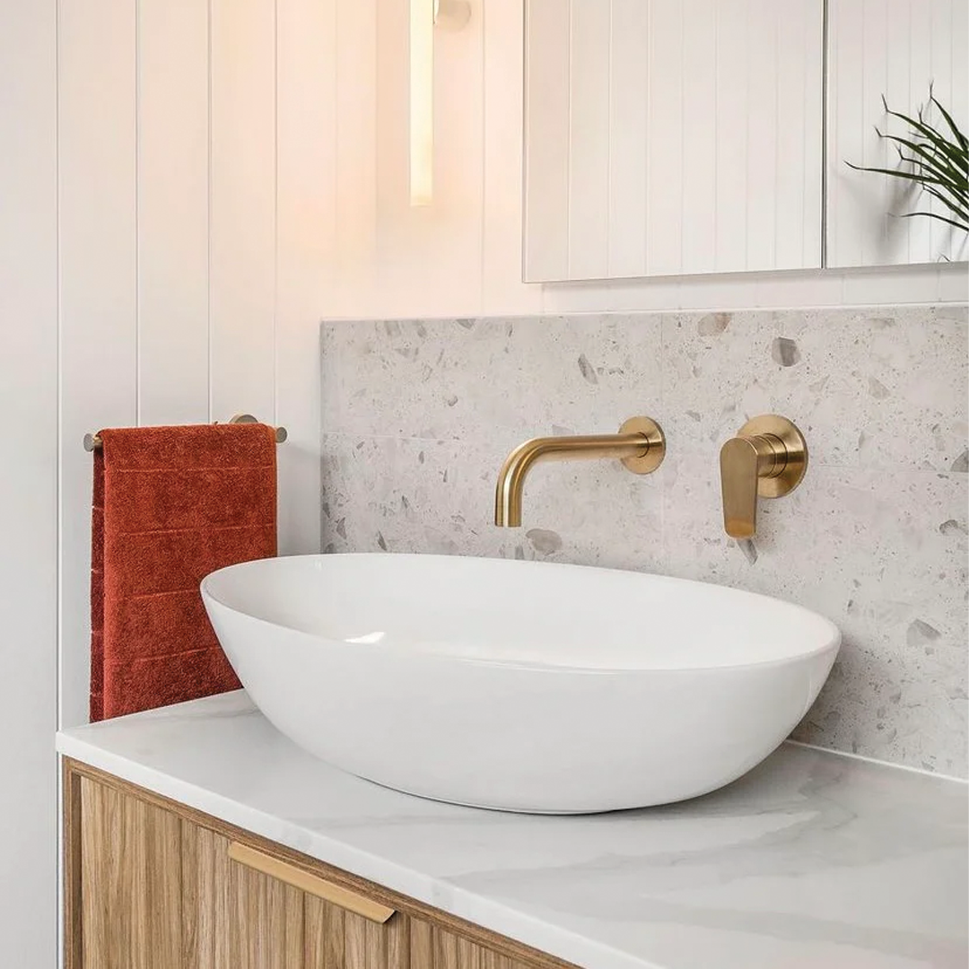 Meir - Round Wall Mixer Paddle Handle Trim Kit (In-wall Body Not Included) Tiger Bronze