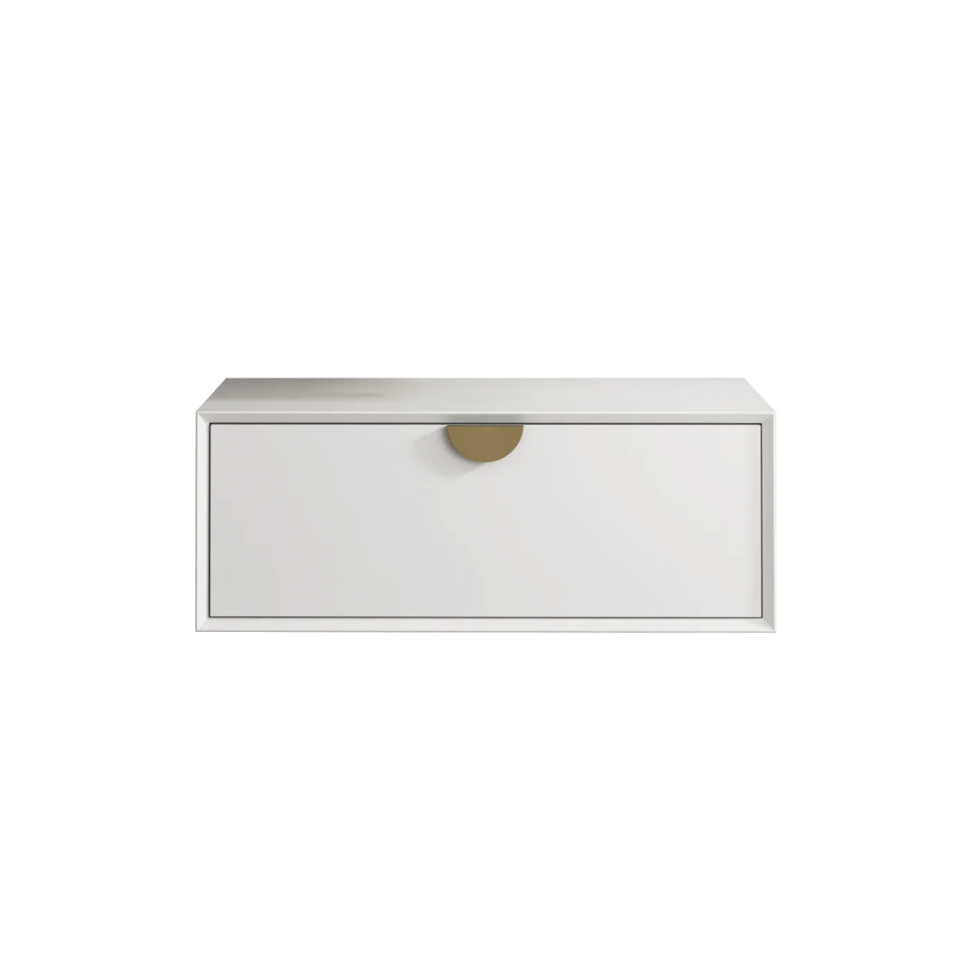 Otti - 750wx250hx460d Moonlight Satin White 750mm Wall Hung Vanity (Cabinet Only)