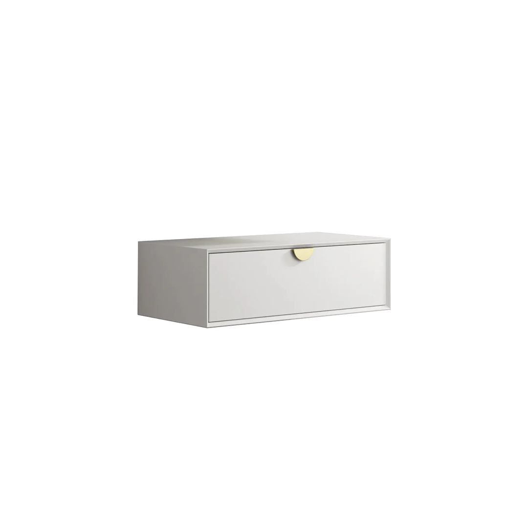 Otti - 900wx250hx460d Moonlight Satin White 900mm Wall Hung Vanity (Cabinet Only)