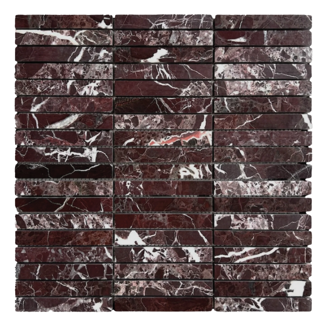 305x305mm EDS - Moritz Wine KitKat Marble Mosaic