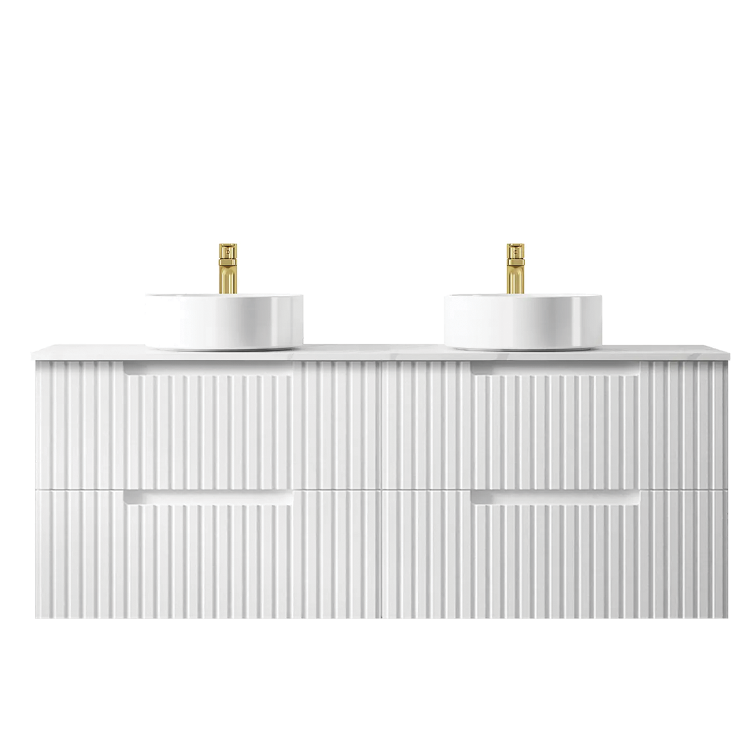 Otti - 1490wx550hx450d Noosa Satin White 1500mm Wall Hung Vanity (Cabinet Only)
