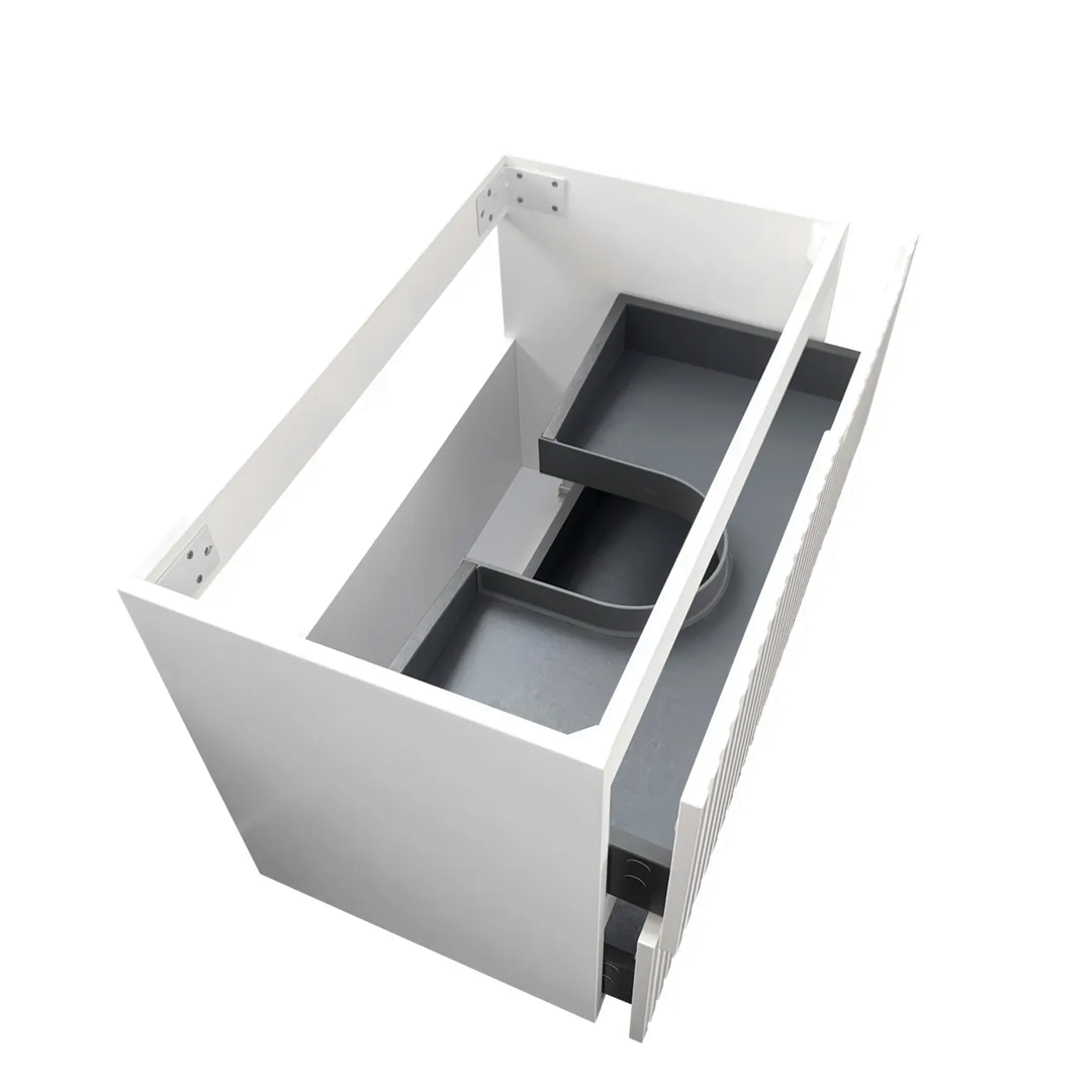 Otti - 590wx550hx450d Noosa Satin White 600mm Wall Hung Vanity (Cabinet Only)