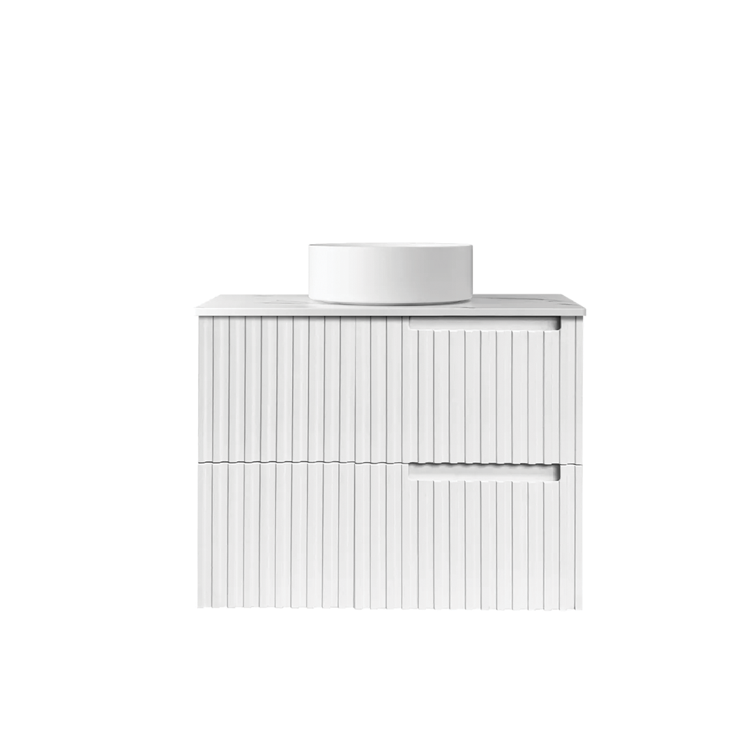 Otti - 740wx550hx450d Noosa Satin White 750mm Wall Hung Vanity (Cabinet Only)
