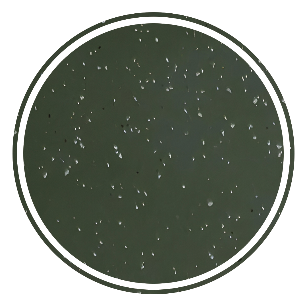 Elite Design Studio -  398x398x120mm Pietra Bianca - Briza Round Above Counter Basin Concaved Edge Forest Fern (Speckle)