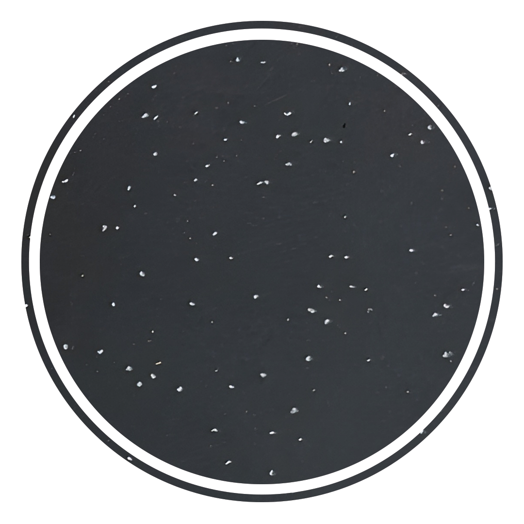 Elite Design Studio -  398x398x120mm Pietra Bianca - Briza Round Above Counter Basin Concaved Edge Liquorice (Speckle)