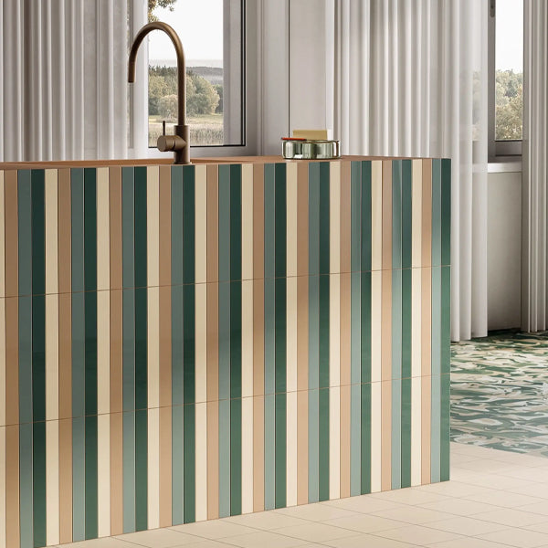 40x334mm Quintessenza Ceramiche - Colors Green 2