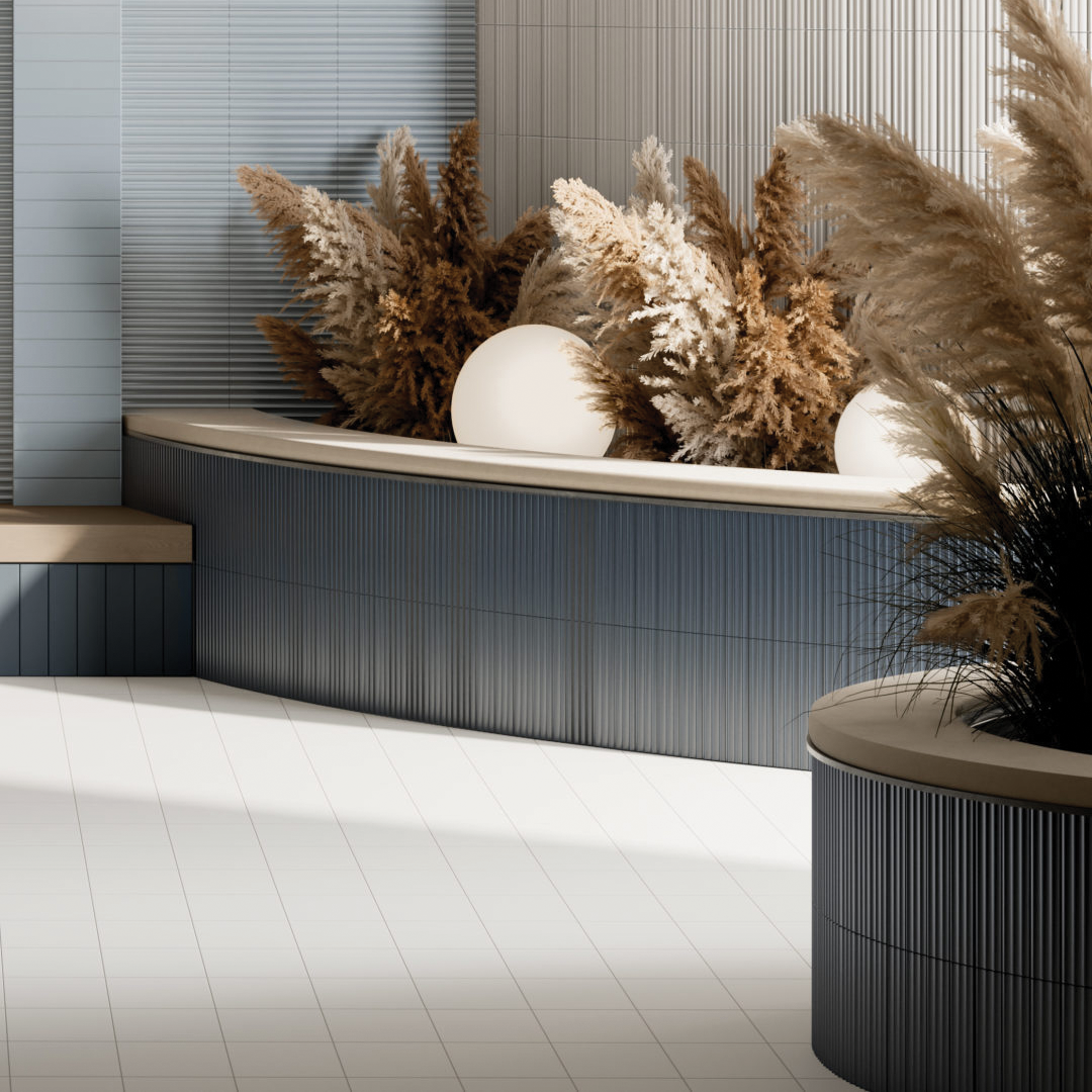 75x300mm Quintessenza Ceramiche - Bassa Marea Blu Lucido