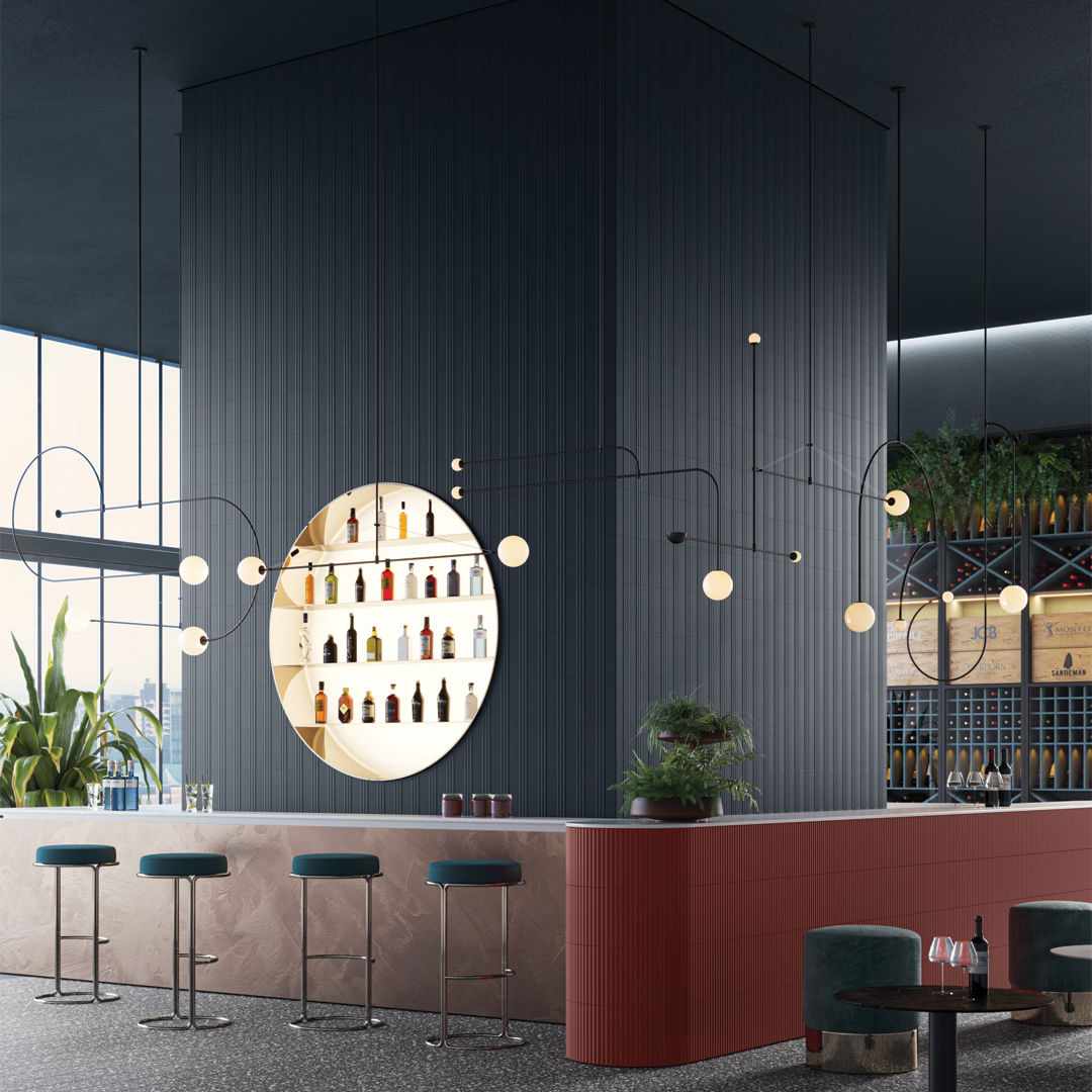 75x300mm Quintessenza Ceramiche - Bassa Marea Blu Lucido