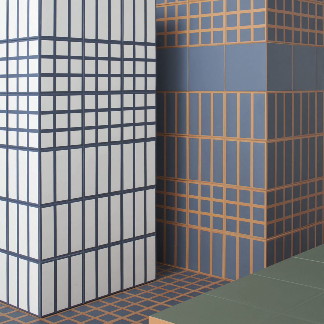 186x186mm Quintessenza Ceramiche - Oltre Base Blu