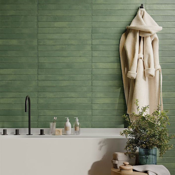 48x450mm Rondine - Graffiti Green Bricks