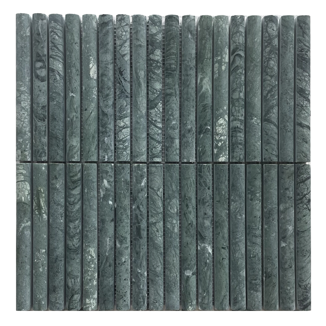 305x305mm EDS - Taj Green Flutes Marble Mosaic