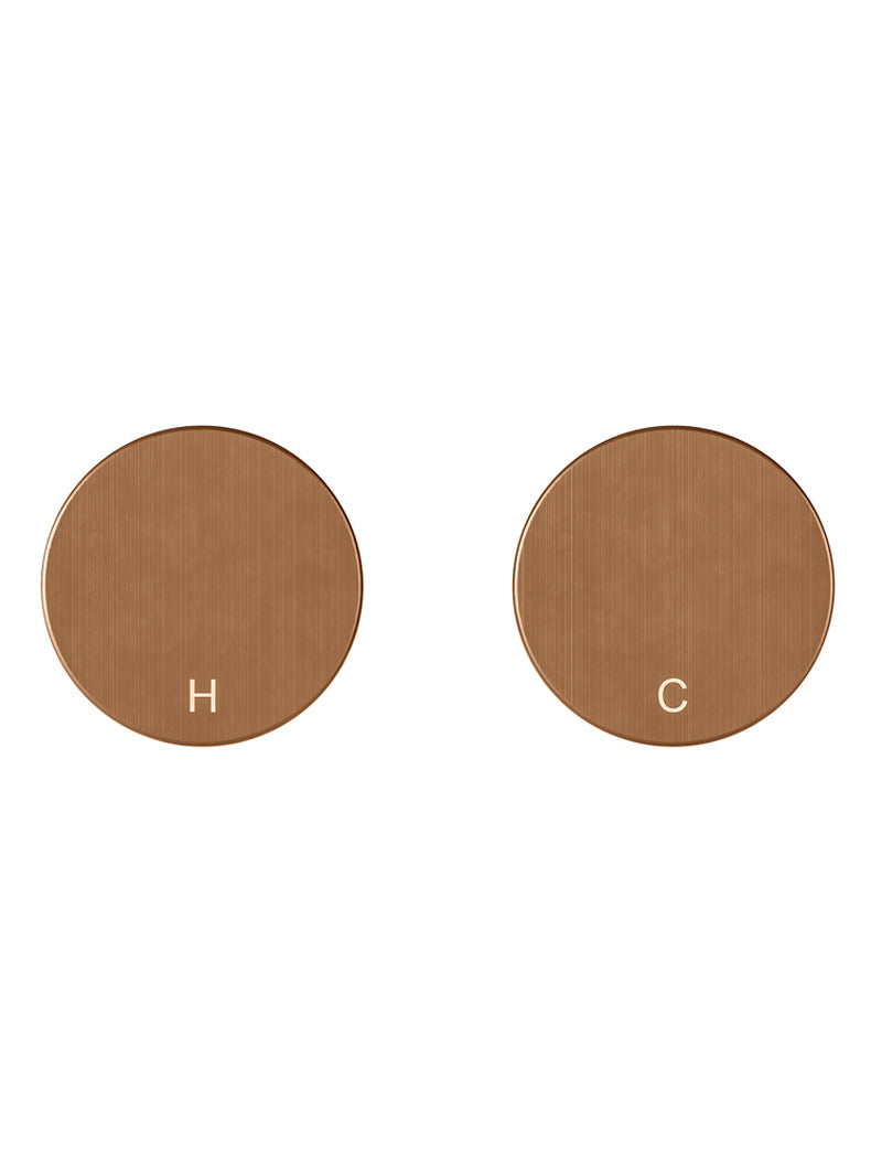 Meir Circular Wall Taps Lustre Bronze