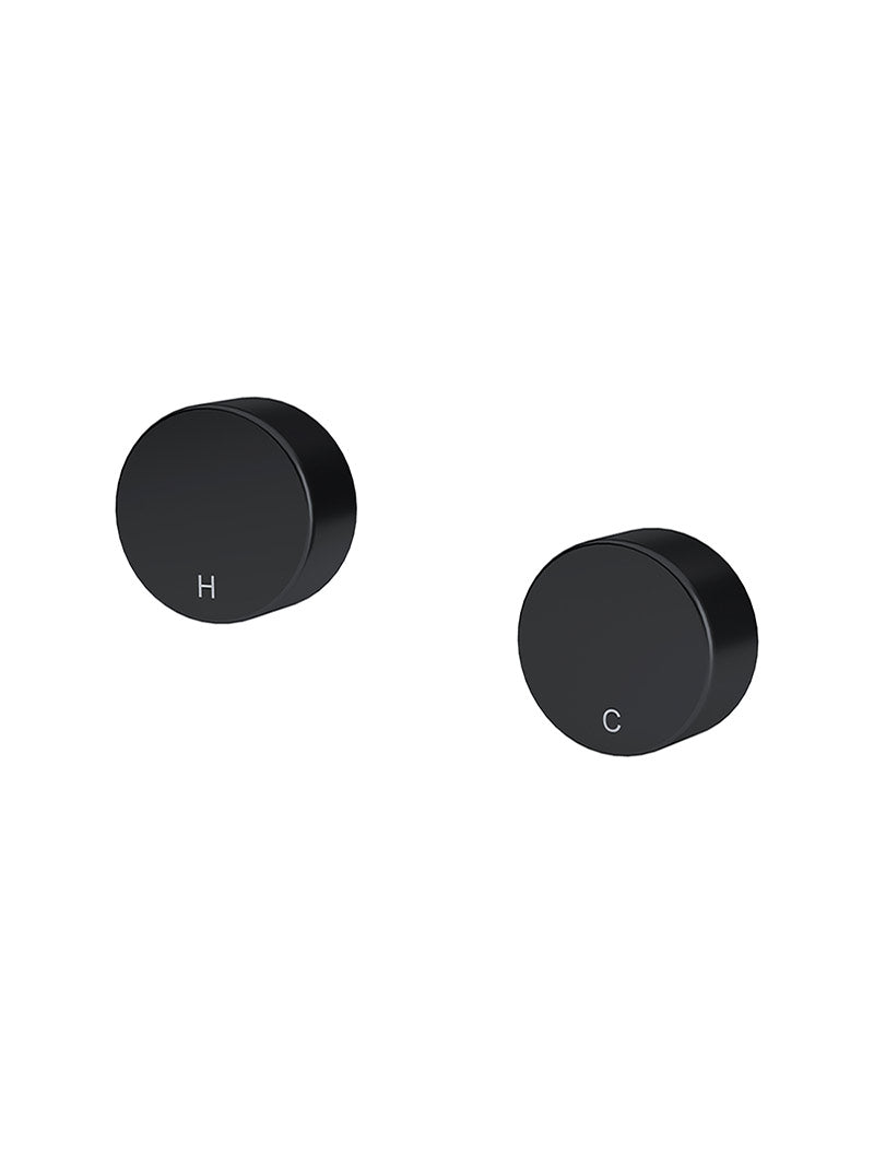 Meir Circular Wall Taps Matte Black
