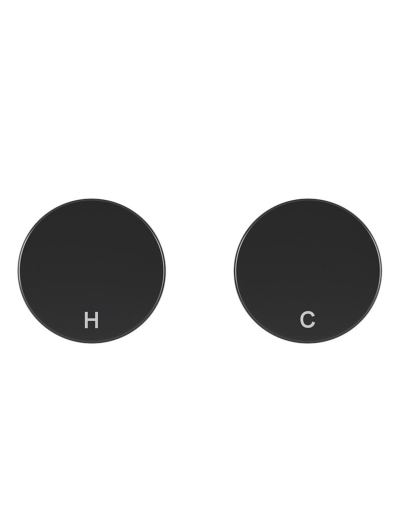 Meir Circular Wall Taps Matte Black