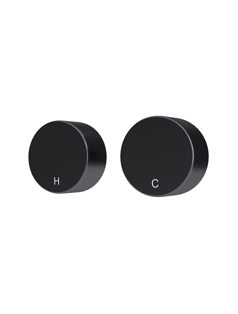 Meir Circular Wall Taps Matte Black