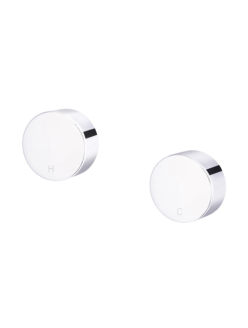 Meir Circular Wall Taps Polished Chrome