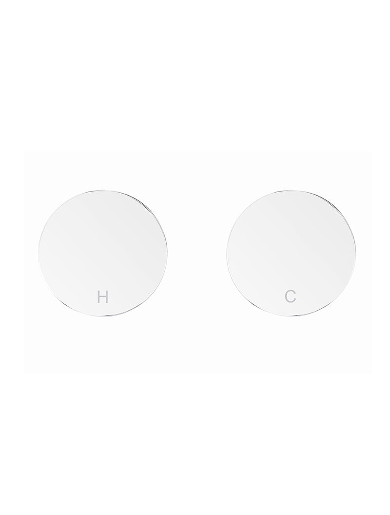 Meir Circular Wall Taps Polished Chrome