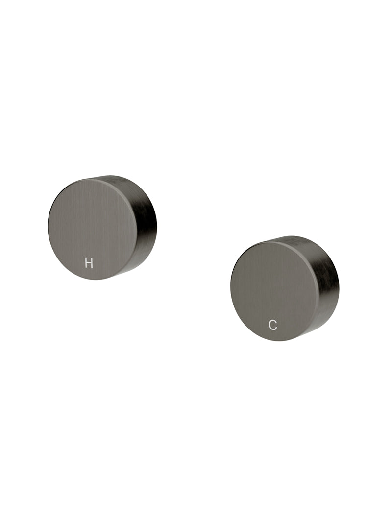 Meir Circular Wall Taps Shadow Gunmetal