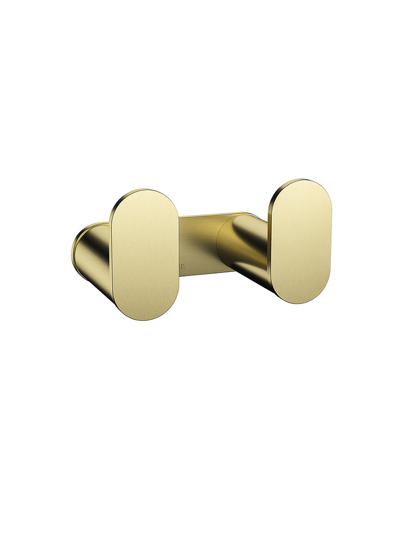 Meir Curvaé Double Robe Hook PVD Tiger Bronze