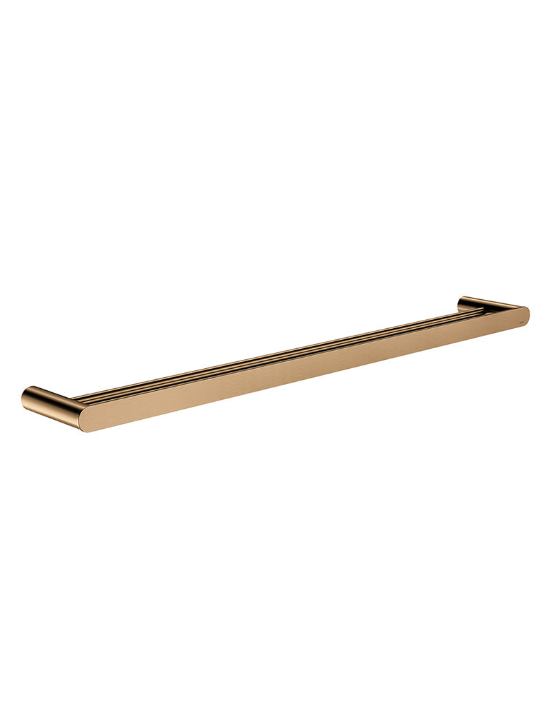Meir Curvaé Double Towel Rail 800mm Lustre Bronze