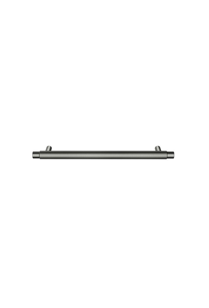 Meir Öppen Round Pull 200mm Cabinet Handle Linear Knurled Shadow Gunmetal