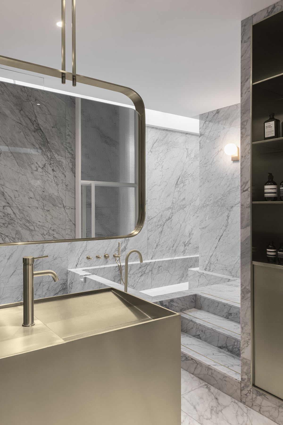 Meir Piccola Tall Basin Mixer Tap PVD Tiger Bronze