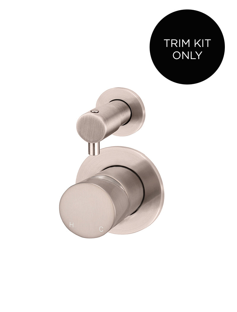 Meir Round Diverter Mixer Pinless Handle Trim Kit Champagne