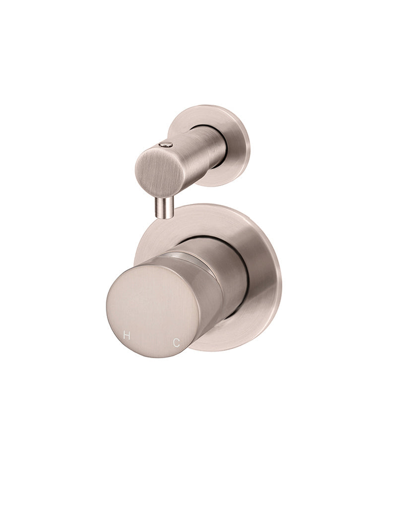 Meir Round Diverter Mixer Pinless Handle Trim Kit Champagne