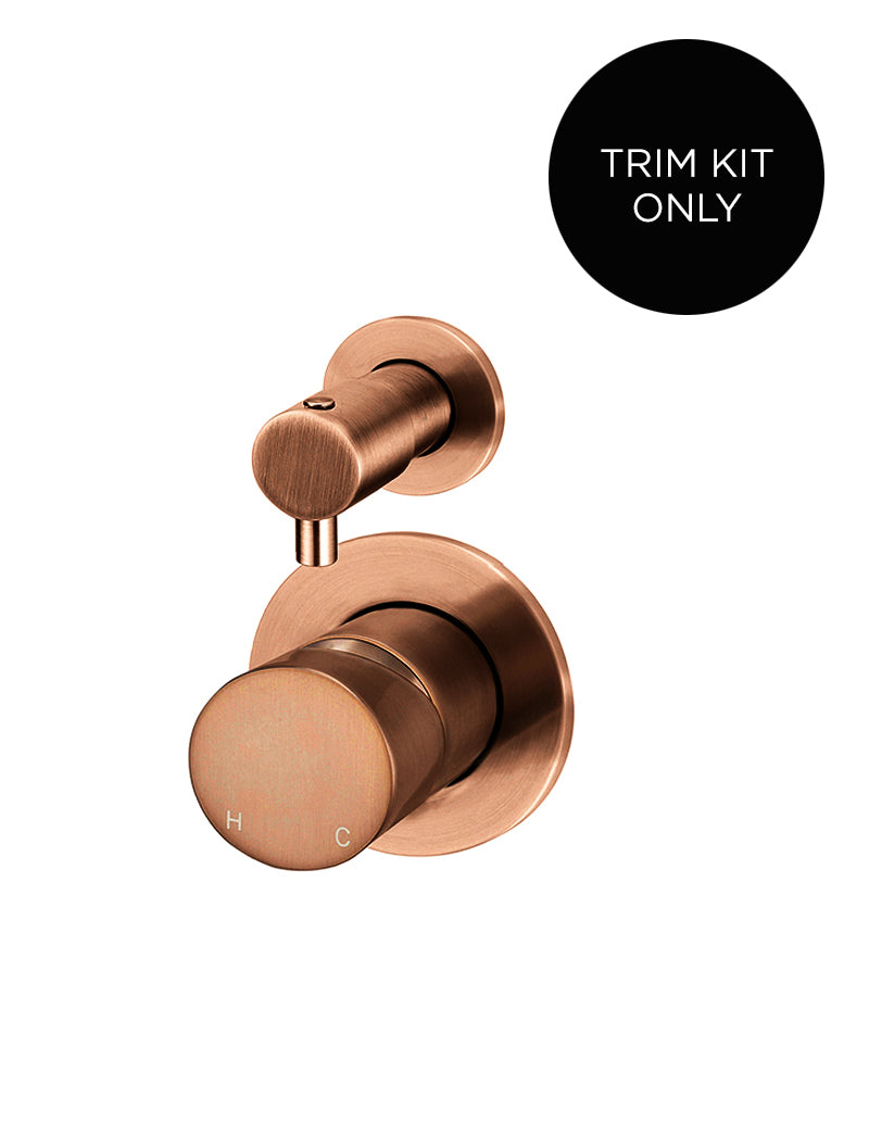 Elite Design Studio -  Meir Round Diverter Mixer Pinless Handle Trim Kit Lustre Bronze
