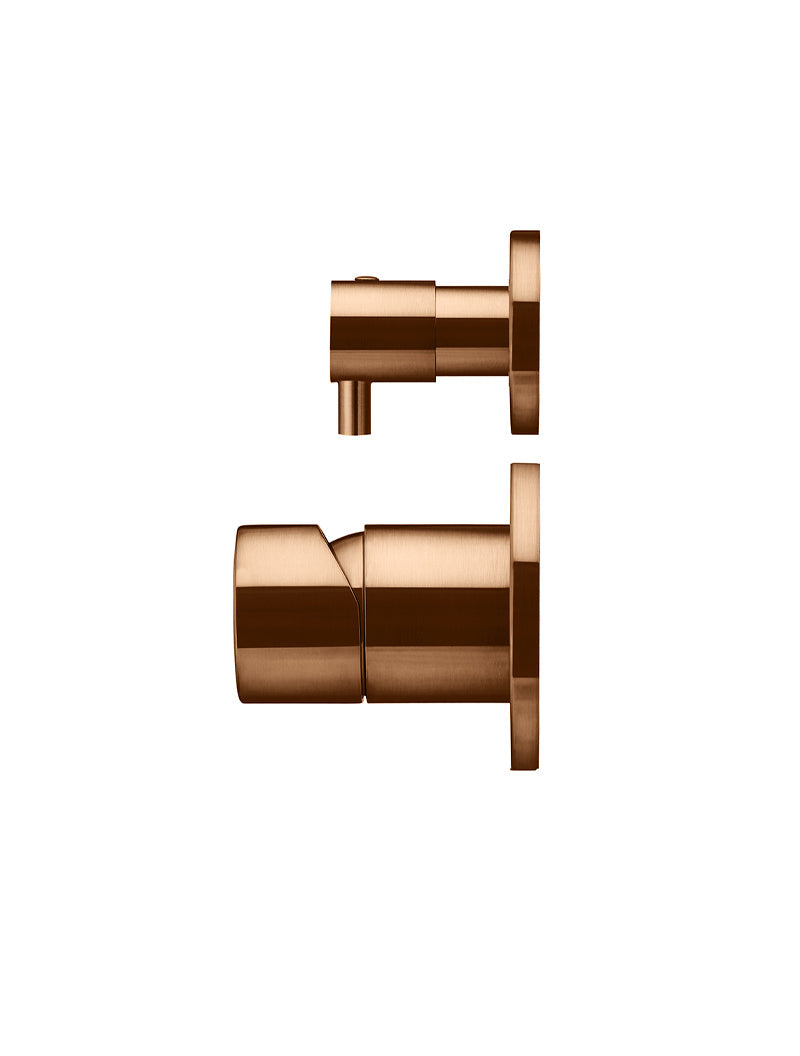 Meir Round Diverter Mixer Pinless Handle Trim Kit Lustre Bronze