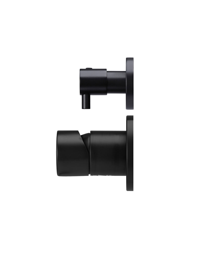 Meir Round Diverter Mixer Pinless Handle Trim Kit Matte Black