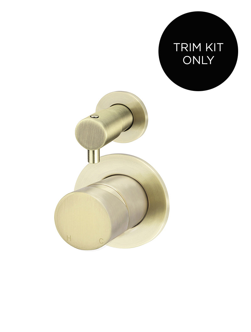 Meir Round Diverter Mixer Pinless Handle Trim Kit PVD Tiger Bronze