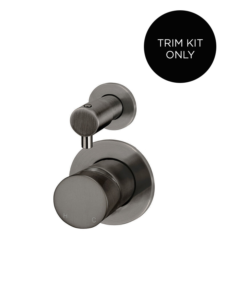 Meir Round Diverter Mixer Pinless Handle Trim Kit Shadow Gunmetal