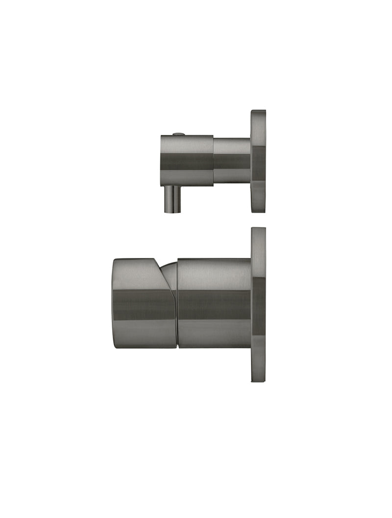 Meir Round Diverter Mixer Pinless Handle Trim Kit Shadow Gunmetal