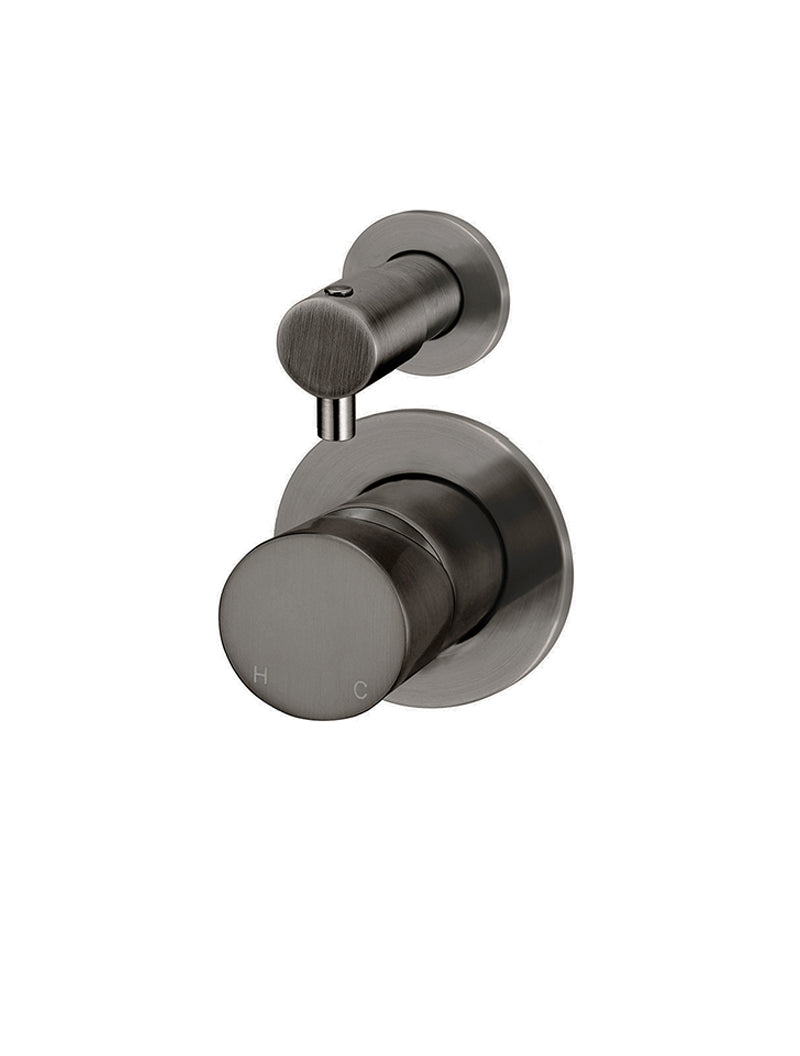 Meir Round Diverter Mixer Pinless Handle Trim Kit Shadow Gunmetal