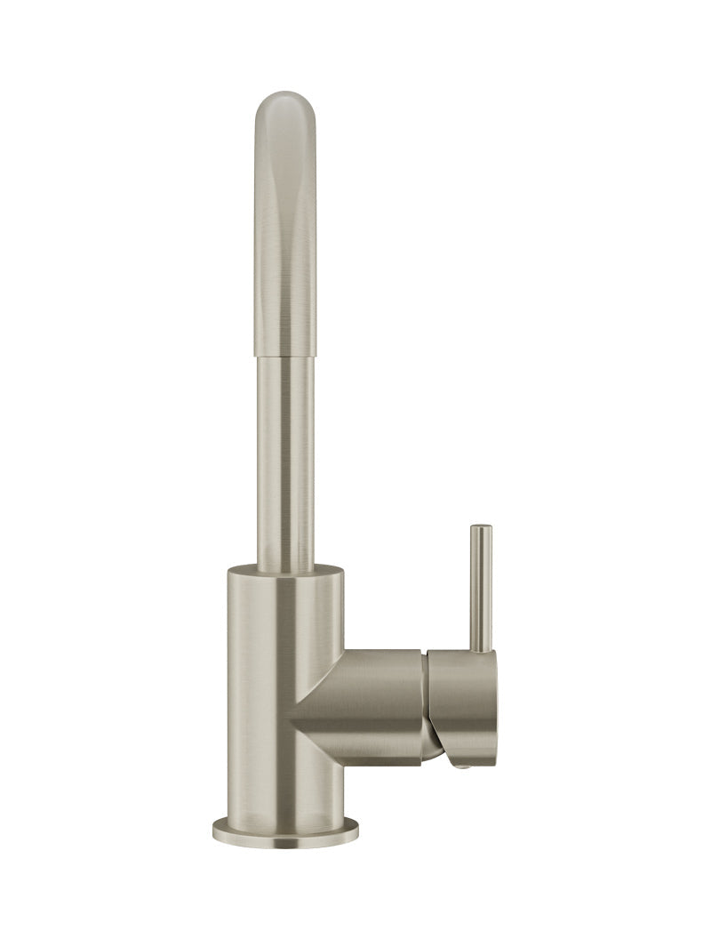 Meir Round Gooseneck Basin Mixer PVD Brushed Nickel