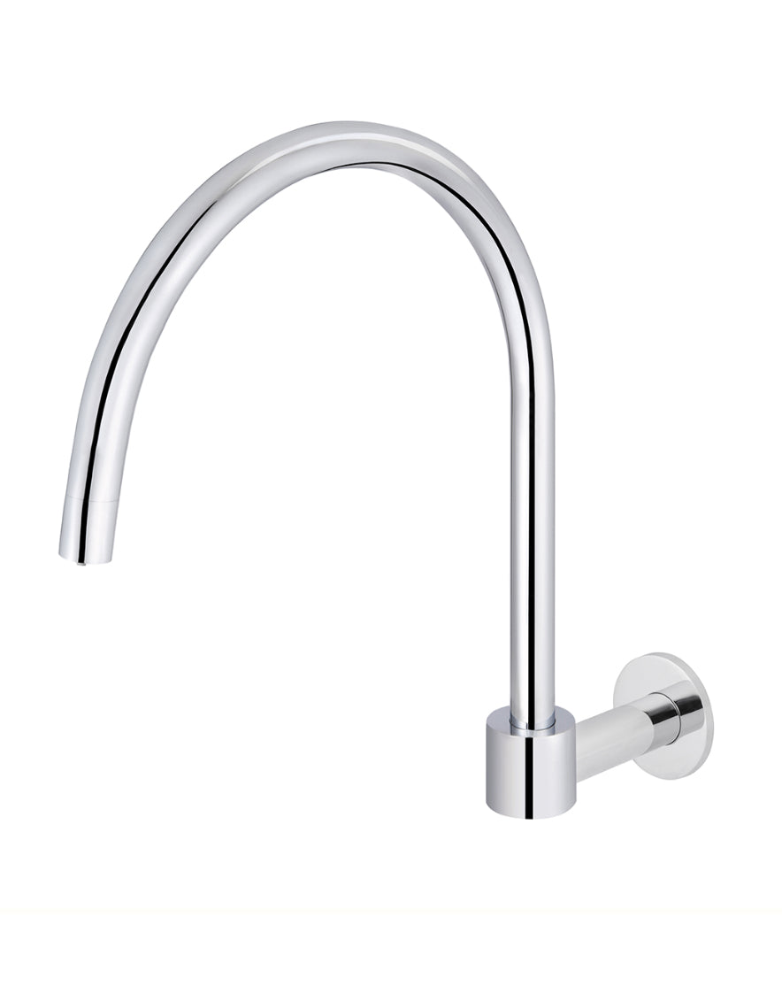 Meir Round High-Rise Swivel Wall Spout Polished Chrome
